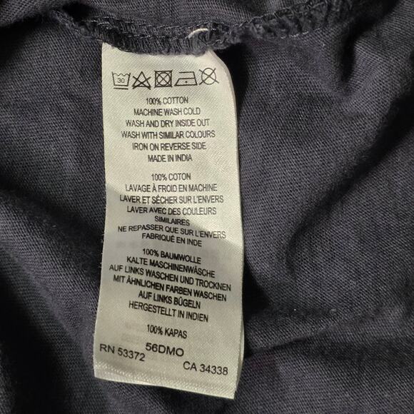 French Connection Navy Printed T-Shirt Men’s L Round Neck - Picture 3 of 6